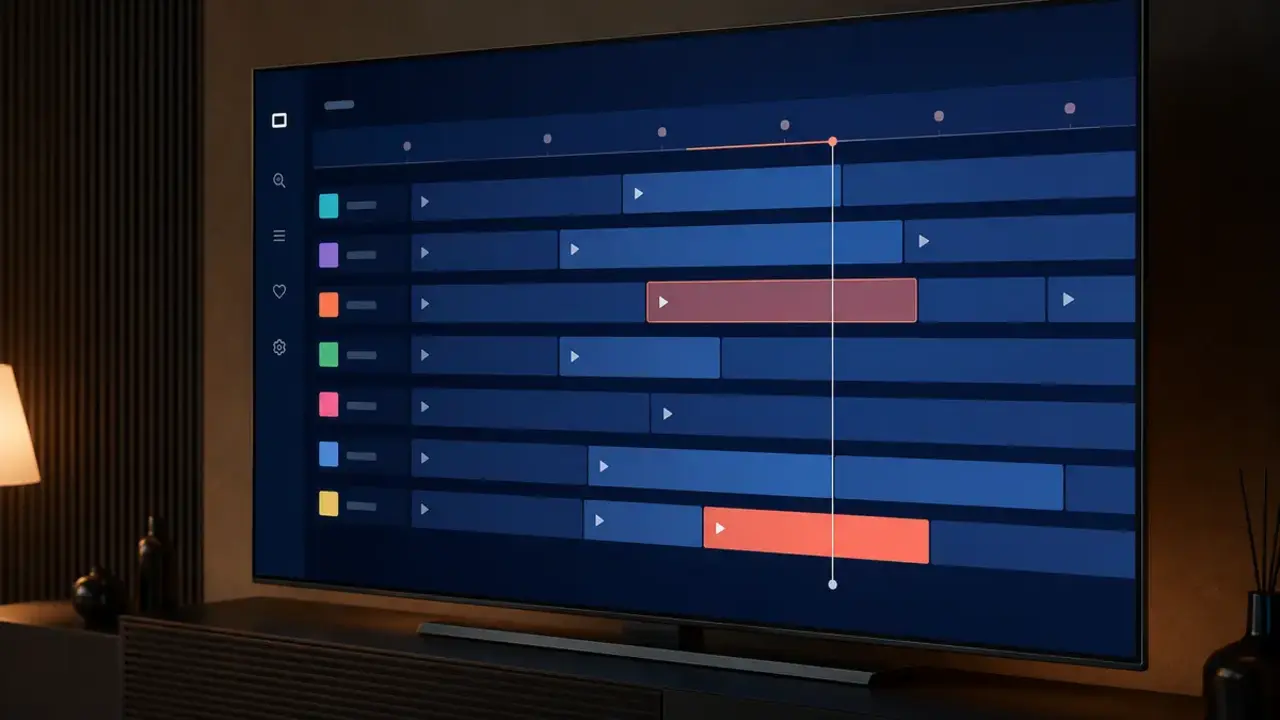 Compatible IPTV player electronic programme guide screen