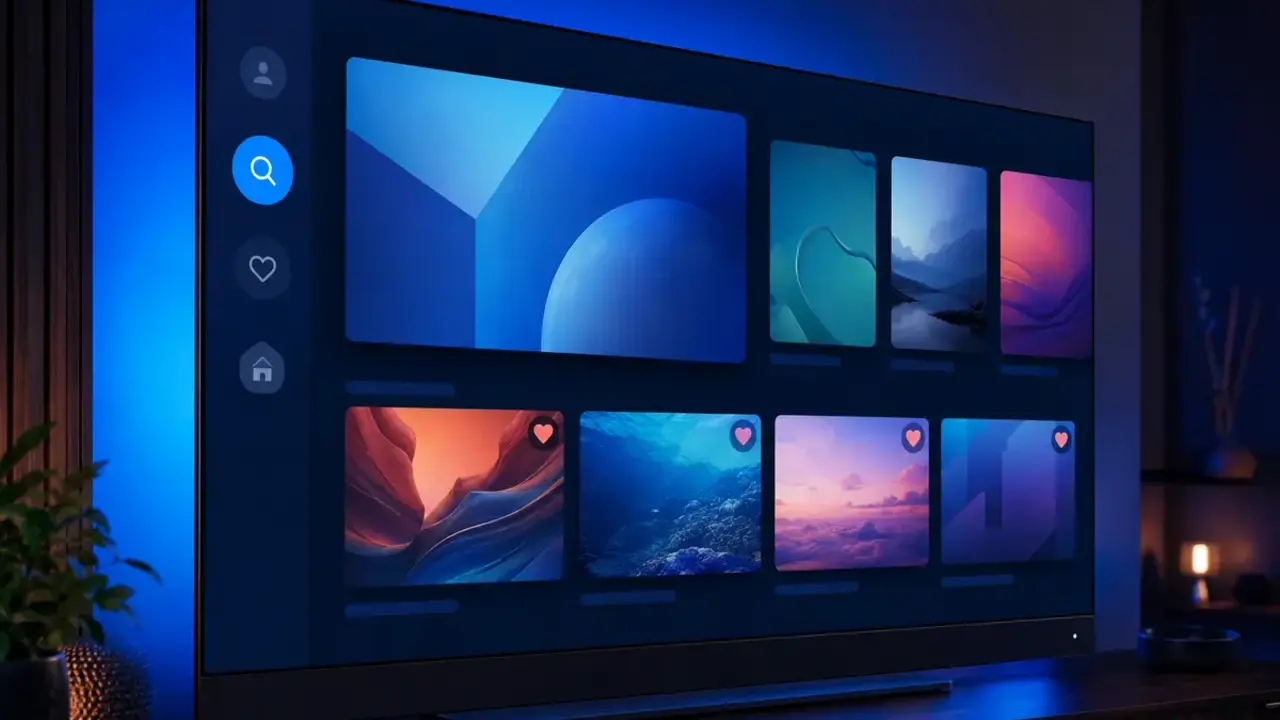 Compatible IPTV player favourites and saved-items screen