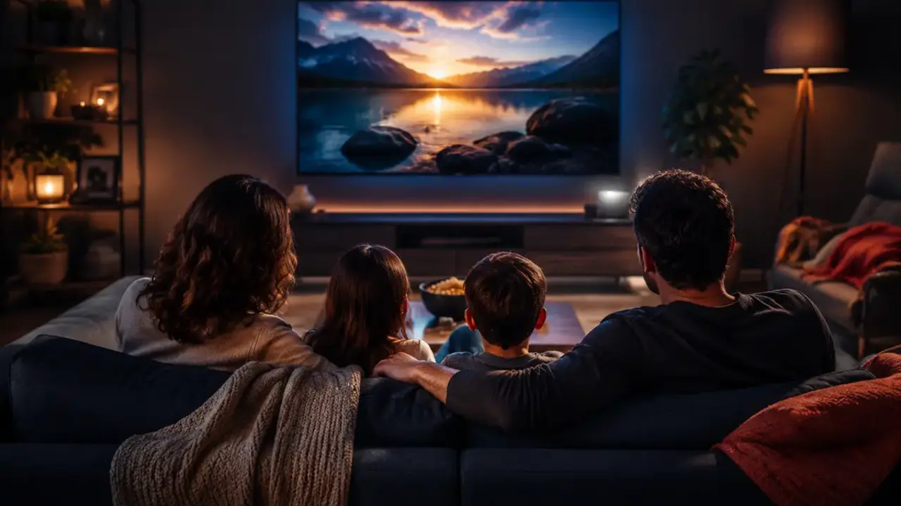 Compatible IPTV player on-demand movie library screen