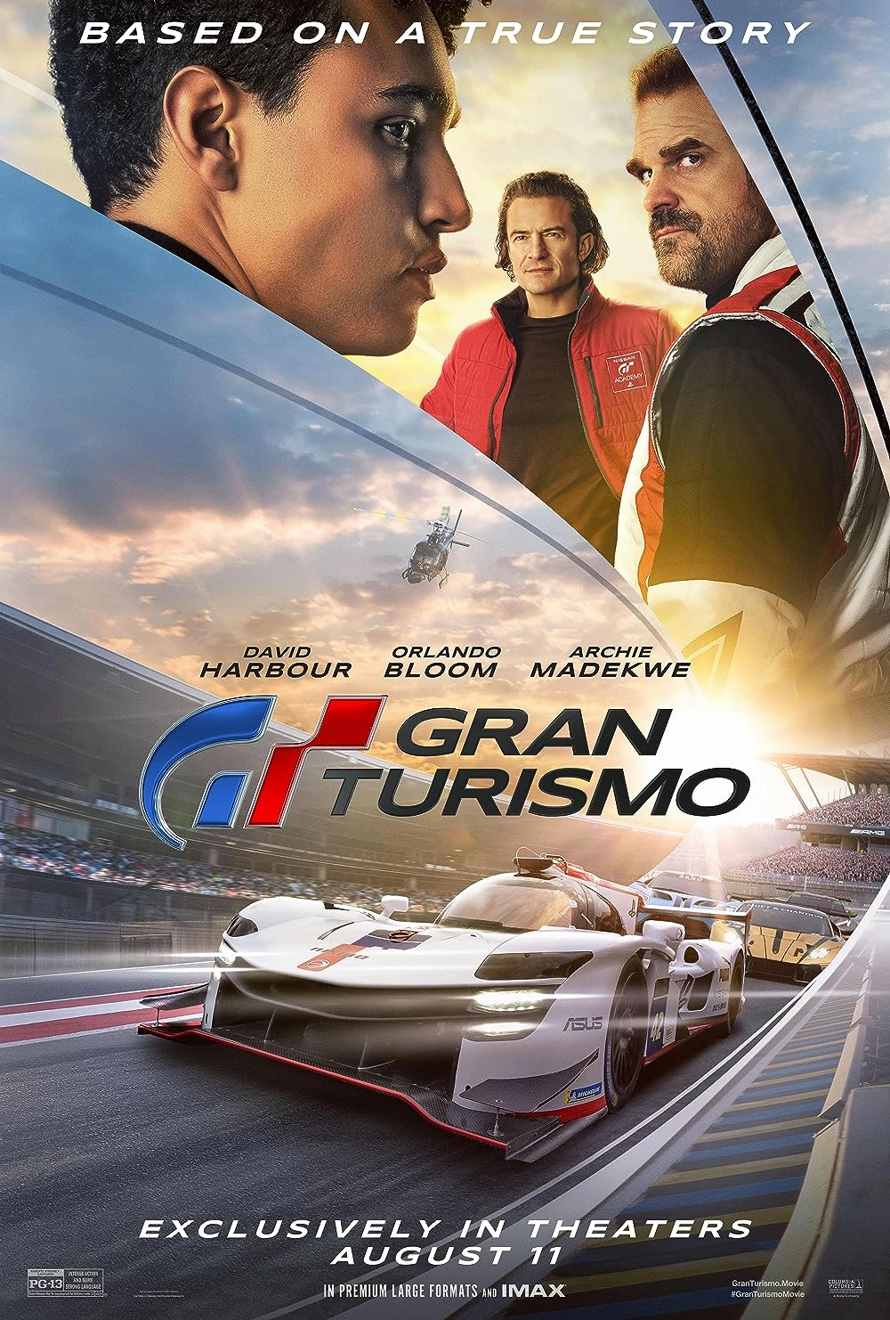 Motor-racing film artwork in the movie preview
